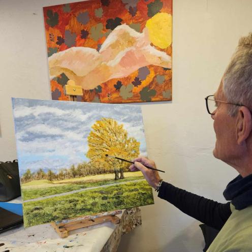 Jan Mortensen maler eget motiv
